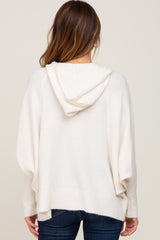 Ivory Soft Knit Drawstring Hoodie