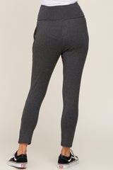 Charcoal High Waisted Knit Pants