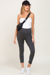 Charcoal High Waisted Knit Maternity Pants