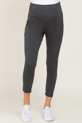 Charcoal High Waisted Knit Maternity Pants