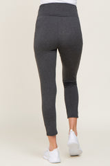 Charcoal High Waisted Knit Maternity Pants