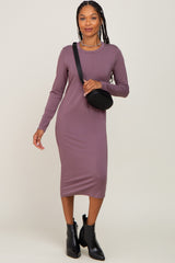 Mauve Basic Midi Dress