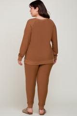 Camel Soft Knit Long Sleeve Plus Set