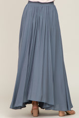 Blue Tassel Maxi Skirt