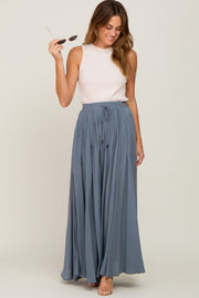 Blue Tassel Maxi Skirt