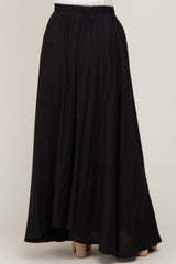 Black Tassel Maternity Maxi Skirt