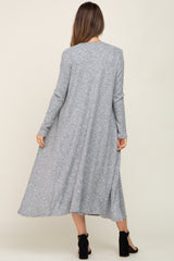 Heather Grey 3-Piece Skirt and Cardigan Maternity Set