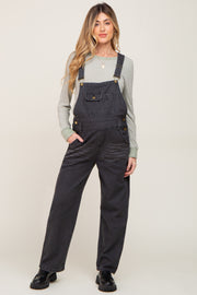 Black Denim Maternity Overalls