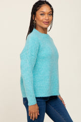 Light Blue Chunky Knit Sweater