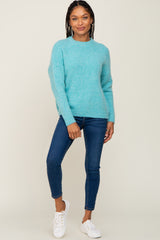 Light Blue Chunky Knit Sweater