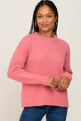 Pink Chunky Knit Sweater