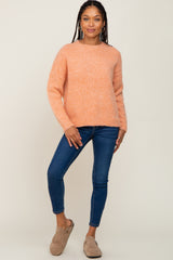 Orange Chunky Knit Sweater