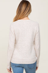 Beige Basic Maternity Sweater