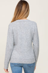 Heather Grey Basic Maternity Sweater