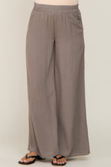 Olive Wide Leg Maternity Pants