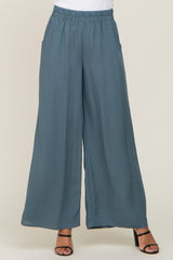 Blue Wide Leg Pants