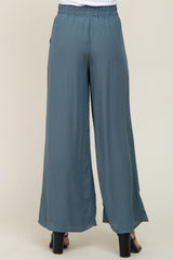 Blue Wide Leg Pants