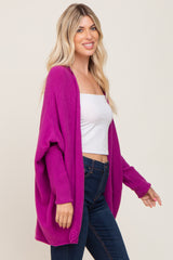 Magenta Dolman Sleeve Cardigan Sweater