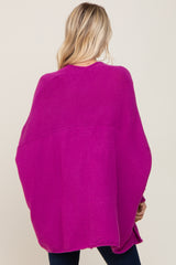 Magenta Dolman Sleeve Cardigan Sweater