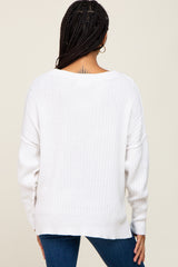 Ivory Ribbed Sweater