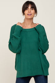 Green Ribbed Sweater