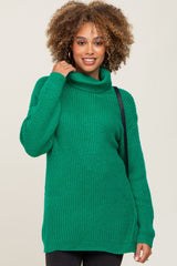 Green Soft Knit Cutout Back Sweater