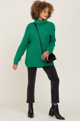 Green Soft Knit Cutout Back Sweater