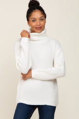 Ivory Soft Knit Cutout Back Sweater