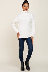 Ivory Soft Knit Cutout Back Sweater