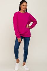 Magenta Basic Maternity Sweatshirt