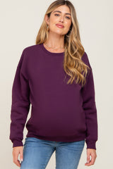 Plum Basic Maternity Sweatshirt