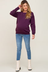 Plum Basic Maternity Sweatshirt