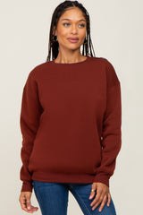 Rust Basic Maternity Sweatshirt