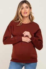 Rust Basic Maternity Sweatshirt