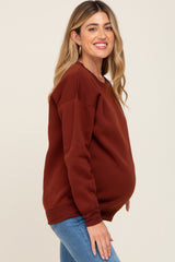 Rust Basic Maternity Sweatshirt