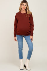 Rust Basic Maternity Sweatshirt