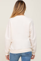 Beige Basic Maternity Sweatshirt