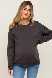 Charcoal Basic Maternity Sweatshirt