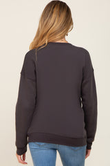 Charcoal Basic Maternity Sweatshirt