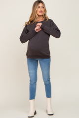 Charcoal Basic Maternity Sweatshirt