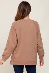 Mocha Pullover Basic Sweatshirt