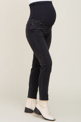 Black Vintage Wash Maternity Skinny Jeans