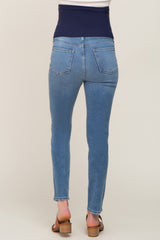 Blue Vintage Wash Maternity Skinny Jeans