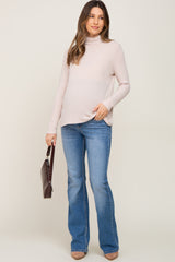 Blue Basic Flared Leg Maternity Jeans