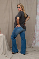 Blue Maternity Plus Bootcut Jeans