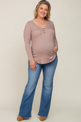 Blue Maternity Plus Bootcut Jeans