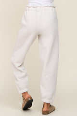 Ivory Paper Bag Waist Joggers