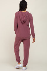 Plum Hoodie and Jogger Set