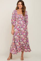 Purple Multi-Color Floral Maxi Dress