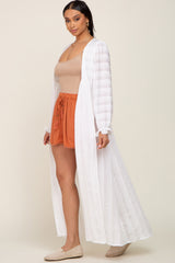 White Long Sleeve Cover-Up